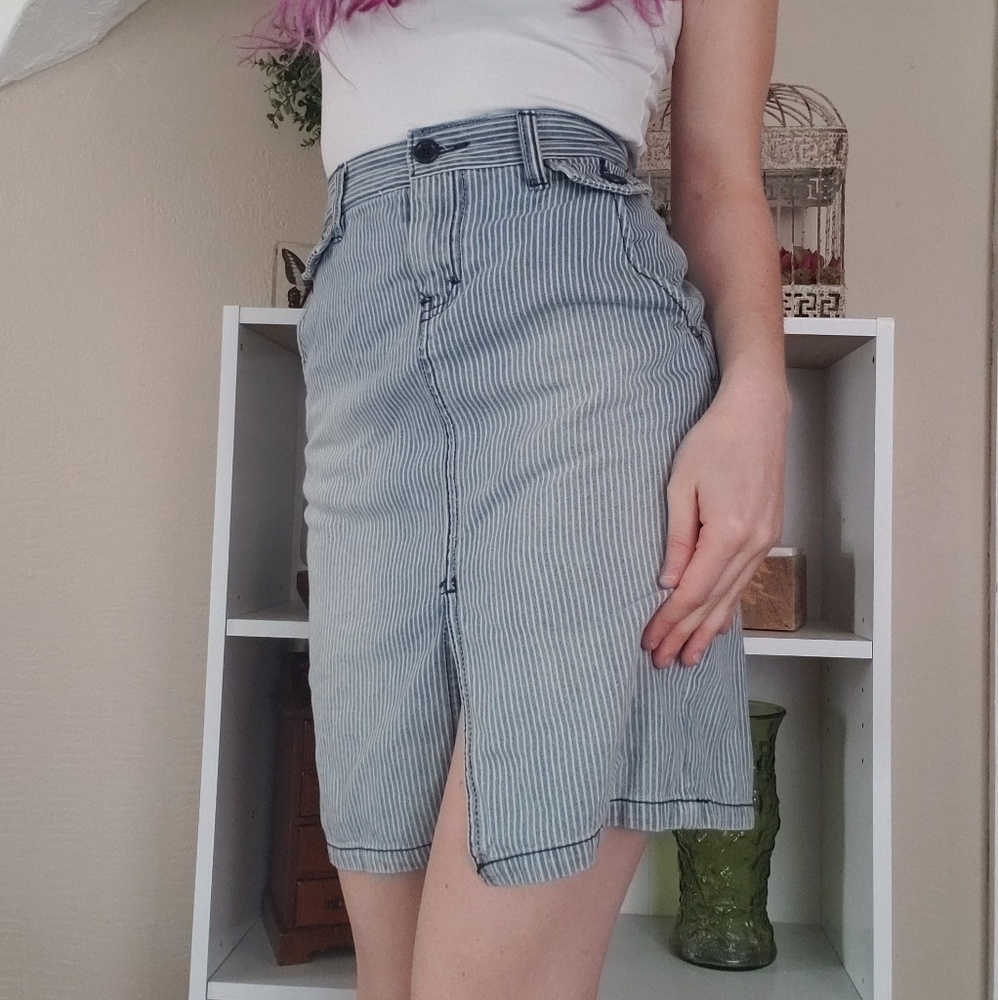 Pinstriped Tommy Hilfiger Jean Skirt